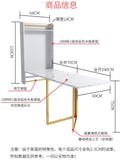 H527，实木挂墙多功能折叠餐桌，金属脚